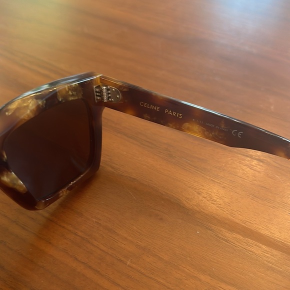 CELINE Acetate Square Sunglasses CL40130I Havana - Picture 5 of 6